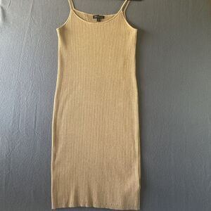 Banana Republic Strappy UV Resistant Sweater Dress Tan Women's Sz M